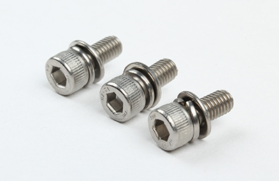 不銹鋼 內(nèi)六角圓柱頭（滾花）帶平、彈墊組合螺釘 DIN912三組合